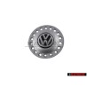 Original VW Hub Cap Brilliant Chrome/Dolomite Grey - 1C0601149A GRB