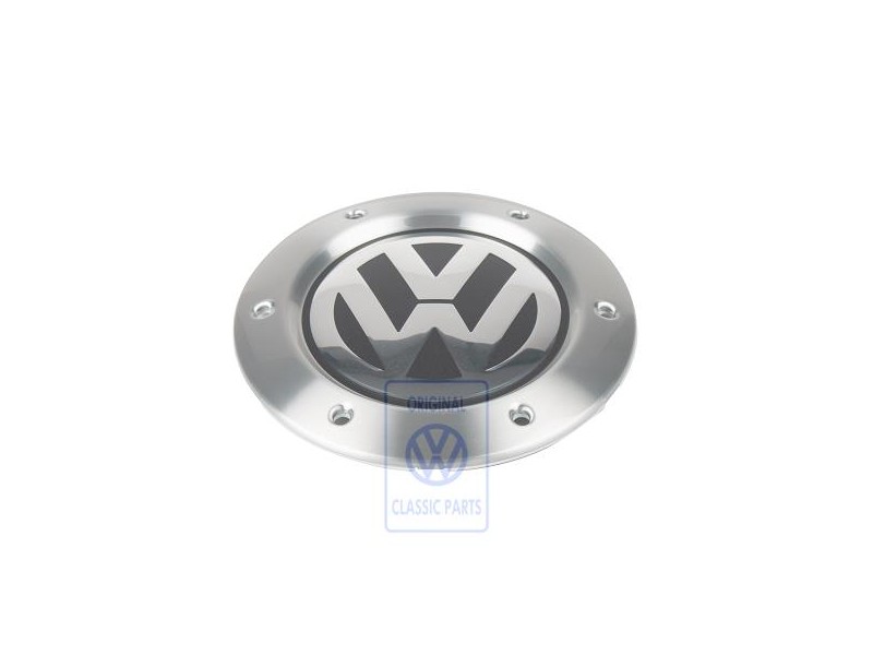Original VW Hub Cap Bright Chrome/Anthracite - 1C0601149L MBL