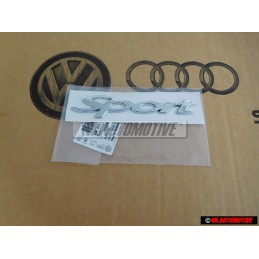 Original VW SPORT Rear Boot Badge Emblem Chrome - 1C0853675 GX2
