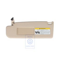 Original VW Sun Visor With Mirror And Cover Cream - 1C0857551E 2J6