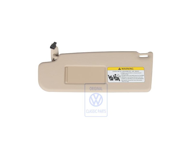 Original VW Sun Visor With Mirror And Cover Cream - 1C0857551E 2J6