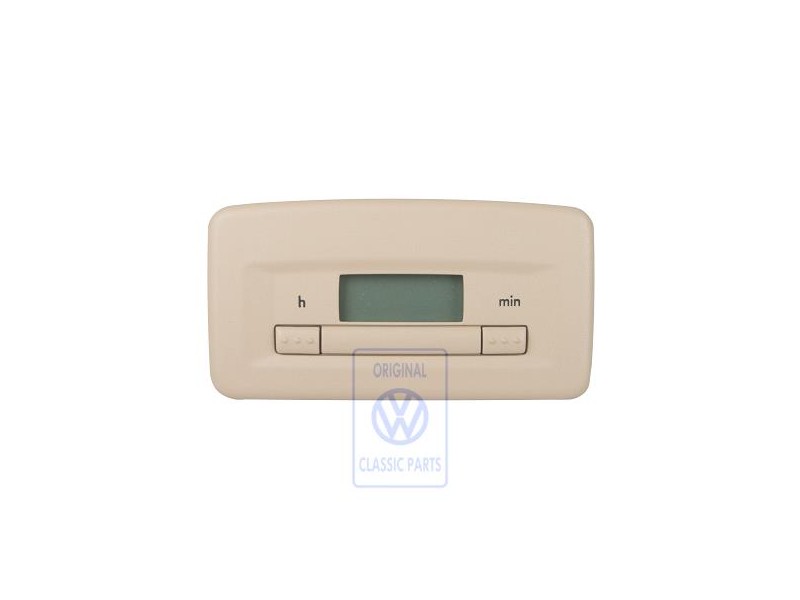 Original VW Digital Clock Cream Beige - 1C0919203 3PT