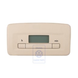 Original VW Digital Clock Cream Beige - 1C0919203A 3PT