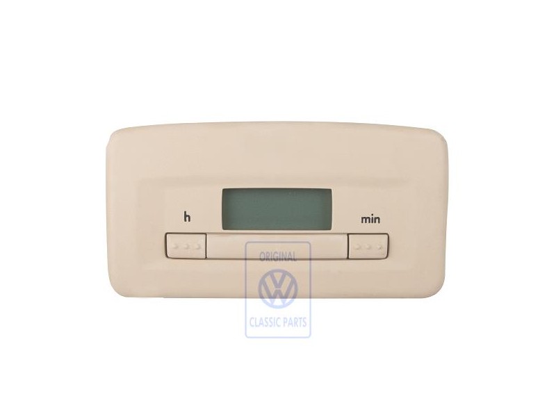 Original VW Digital Clock Cream Beige - 1C0919203A 3PT