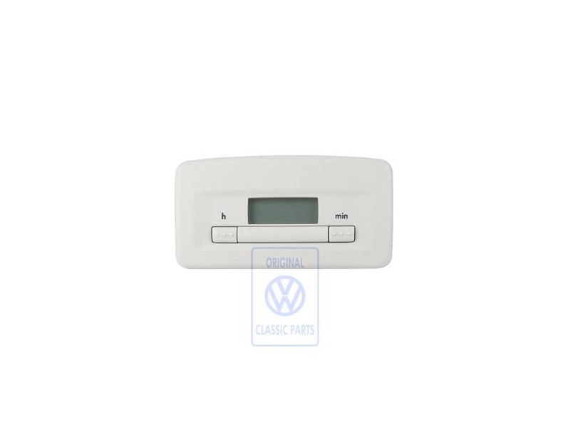 Original VW Digital Clock Pearl Grey - 1C0919203A Y20