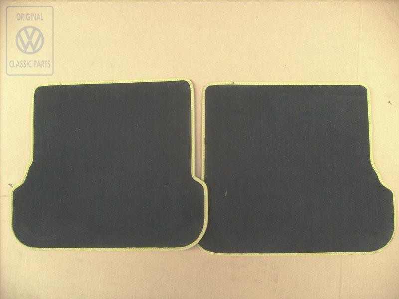 Original VW 1 Set Foot Mats Black/Futura Yellow - 1E0061224E GJZ