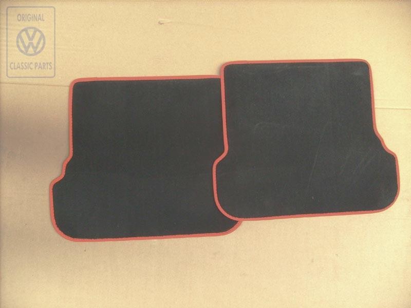 Original VW 1 Set Foot Mats Black/Tropical Orange - 1E0061224E GKV