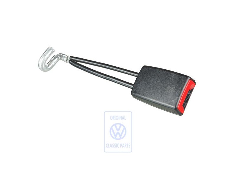 Original VW Belt Latch Satin Black/Fire Red - 1E0857756 FCN