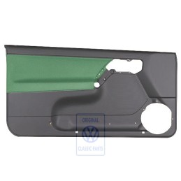 Original VW Door Panel Trim (Cloth) Black/Cosmic Green - 1E0867011ANHFQ