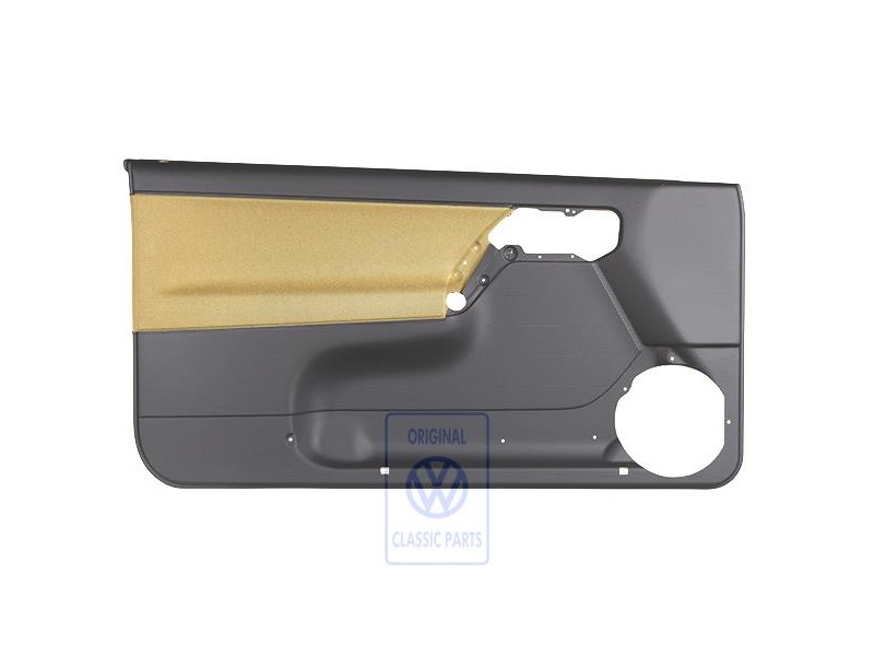 Original VW Door Panel Trim (Cloth) Black/Futura Yellow - 1E0867011ANHFT