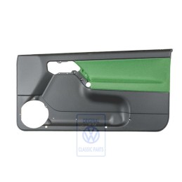 Original VW Door Panel Trim (Cloth) Black/Cosmic Green - 1E0867012AKHFQ