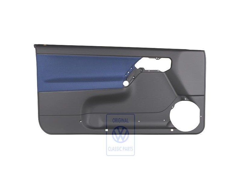Original VW Door Panel Trim (Cloth) Black/Orbitblue - 1E0867012AKHFR