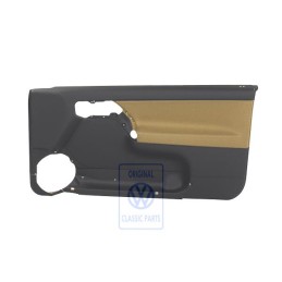 Original VW Door Panel Trim (Cloth) Black/Futura Yellow - 1E0867012AKHFT