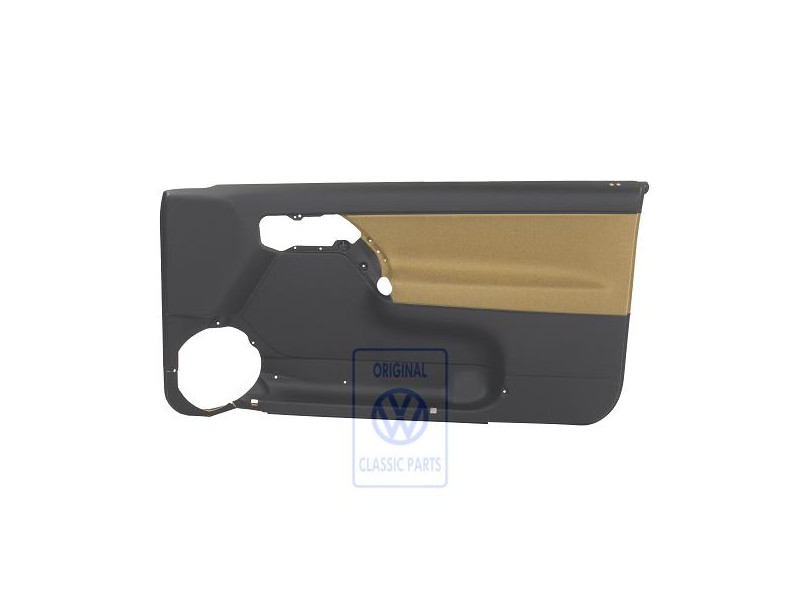 Original VW Door Panel Trim (Cloth) Black/Futura Yellow - 1E0867012AKHFT