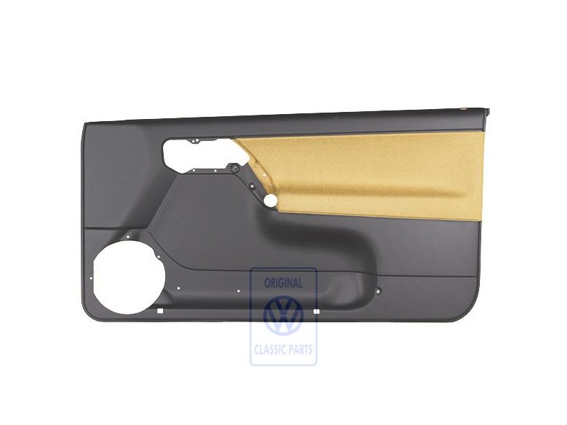 Original VW Door Panel Trim (Cloth) Black/Futura Yellow - 1E0867012ANHFT