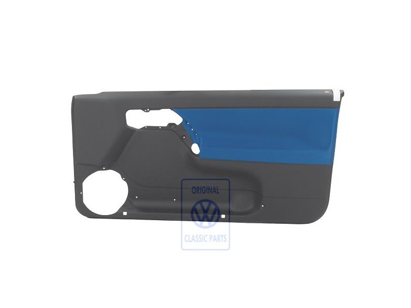Original VW Door Panel Trim (Cloth) Black/Jazz Blue - 1E0867012ATLZQ