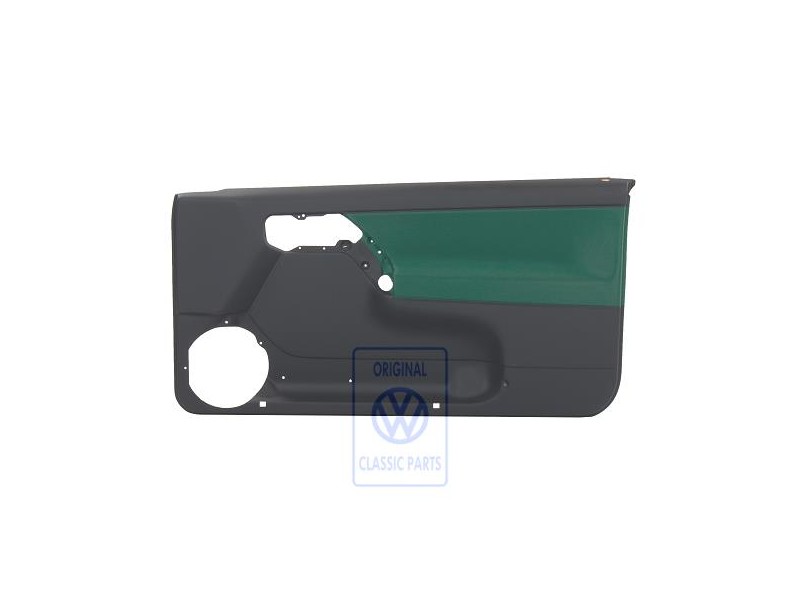 Original VW Door Panel Trim (Cloth) Black/Green - 1E0867012ATLZS