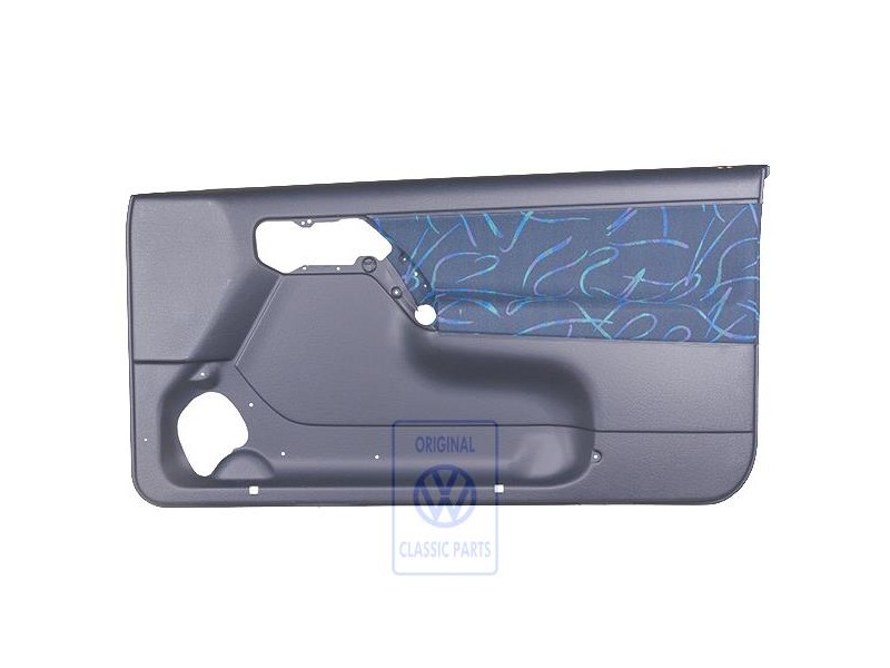 Original VW Door Panel Trim (Cloth) Mauritius Blue - 1E0867012 CQT