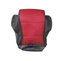 Original VW Seat Covering (Fabric) Red/Black - 1E0881405BJLBY