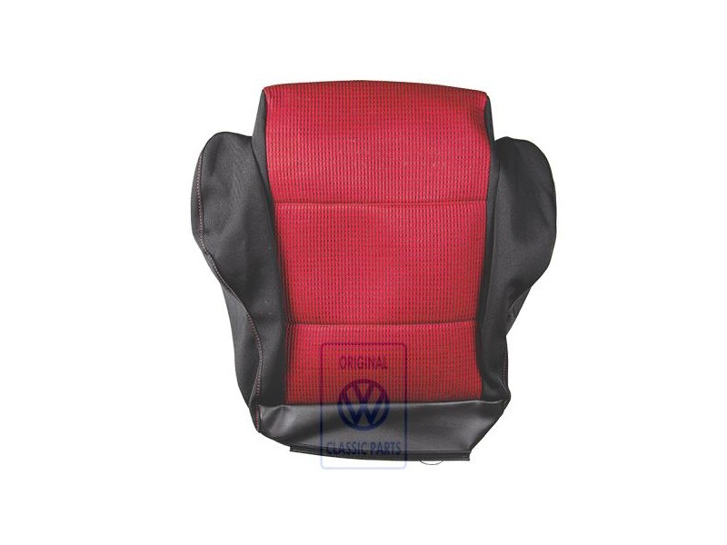 Original VW Seat Covering (Fabric) Red/Black - 1E0881405BJLBY