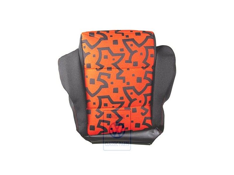 Original VW Seat Covering (Fabric) Black/Tropical Orange - 1E0881405H FVQ