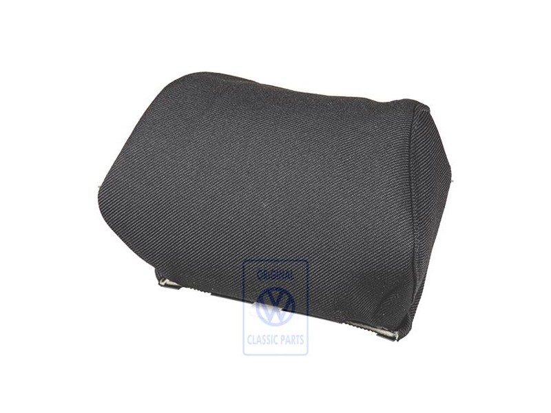 Original VW Head Restraint Cover (Cloth) Black/Blue - 1E0881921G GUF