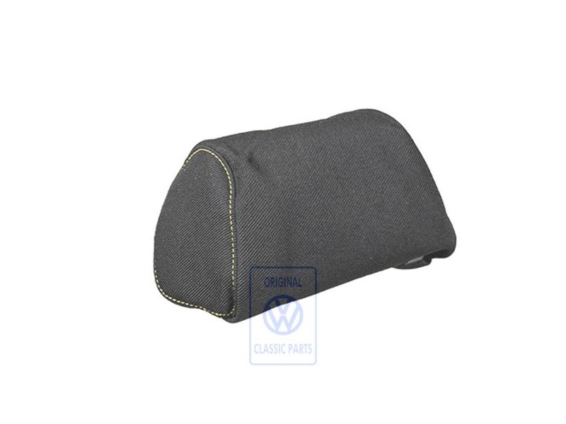 Original VW Head Restraint Cover (Cloth) Black/Yellow - 1E0881921G HLM