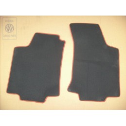 Original VW 1 Set Foot Mats Black/Tropical Orange - 1E1061223E GKV