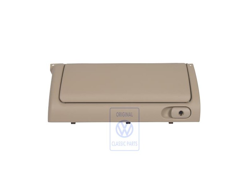 Original VW Stowage Box, (Lockable) Light Beige - 1E1857922A Q70