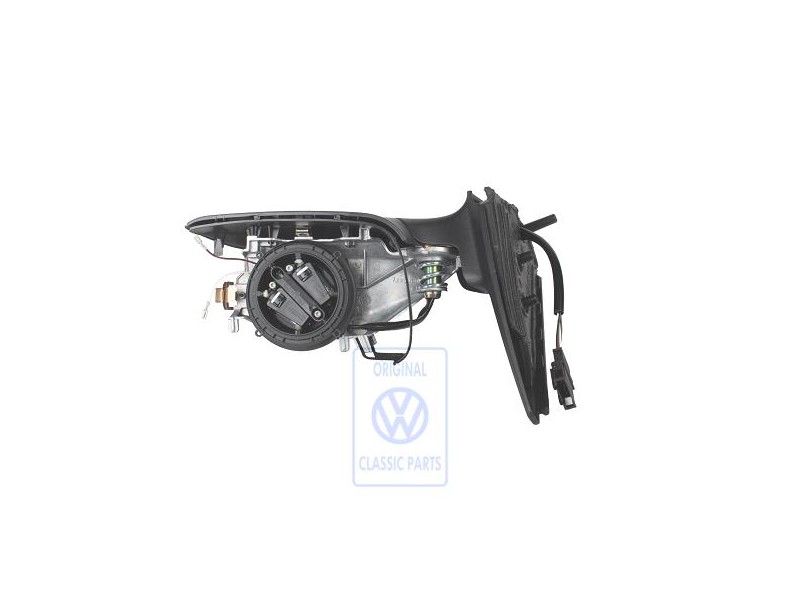 Original VW Exterior Mirror Housing Satin Black - 1E2857508C 01C
