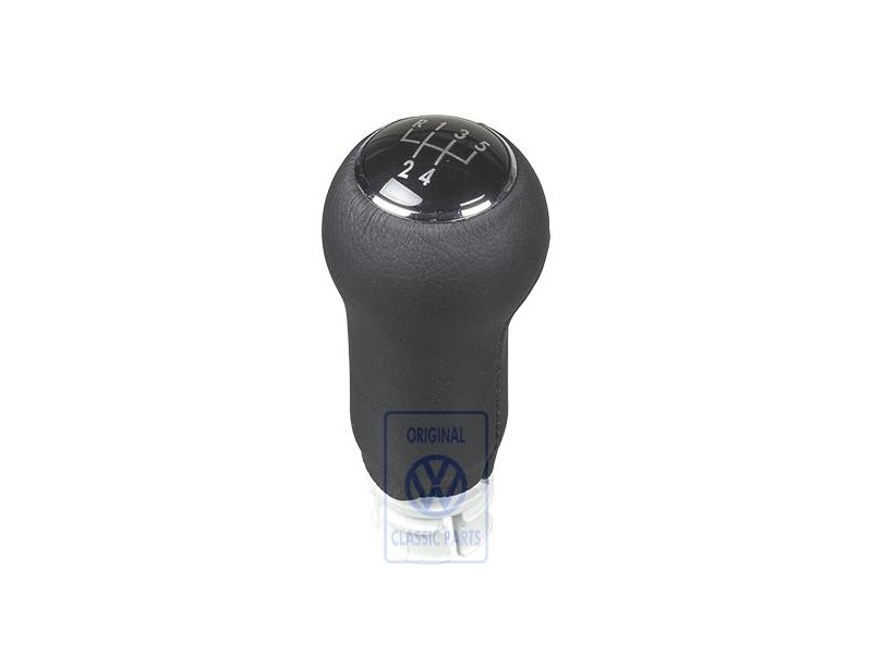 Original VW Gearstick Knob (Leather) Black - 1J0711141M E74