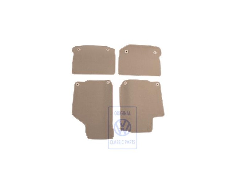 Original VW 1 Set Foot Mats Light Beige - 1J1863011AAHZF