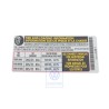 Original VW Data Plate For Tyre Pressure - 1K0010658F
