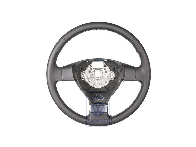 Original VW Steering Wheel (Leather) Light Grey - 1K0419091EQYRB