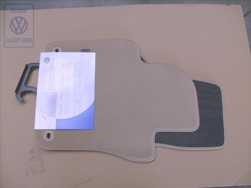Original VW 1 Set Footmats (Textile) Pure Beige - 1K1061275P RYL