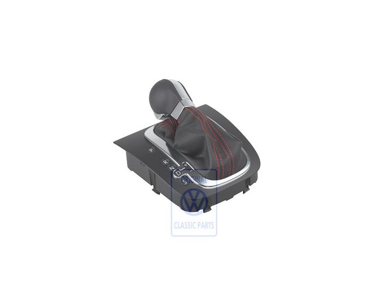 Original VW Gear Shift Cover Black/Aluminium - 1K1713203AQXPR