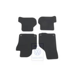 Original VW 1 Set Foot Mats Black/Black/Orange - 1K1863011R EUJ