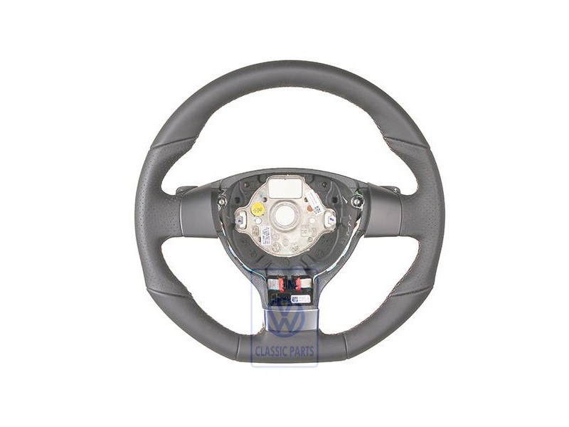 Original VW Steering Wheel (Leather) Black/Cashmere - 1K8419091M YCU