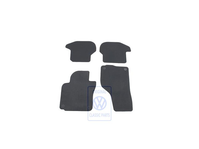Original VW 1 Set Foot Mats Black - 1Q1863011C WGK