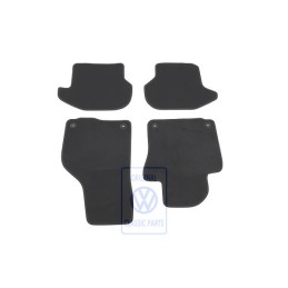 Original VW 1 Set Foot Mats Black/Chocolate - 1Q1863011D OUX