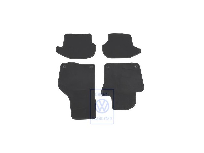 Original VW 1 Set Foot Mats Black/Chocolate - 1Q1863011D OUX