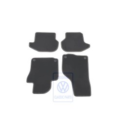 Original VW 1 Set Foot Mats Titanium Black/Pepper Beige - 1Q1863011D OUY