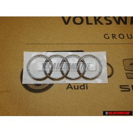 Original Audi Rings Rear Badge Emblem Chrome - 8K9853742A 2ZZ