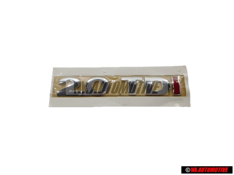 Original VW 2.0 TDI Rear Boot Badge Emblem Chrome Red - 1T0853675H GQF