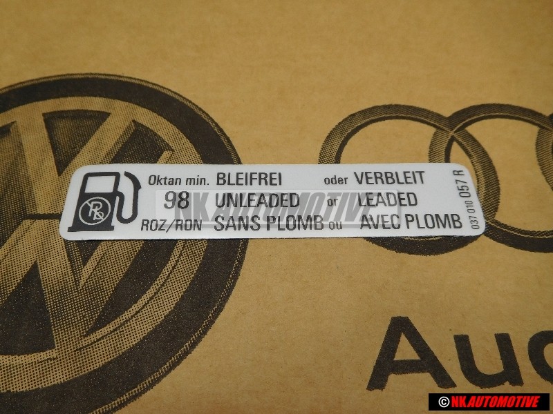 Original VW Octane At Least 98 Roz/Ron - 251010051T