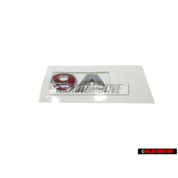 Original VW V6 Rear Badge Emblem Chrome Red - 1J0853675H GQF