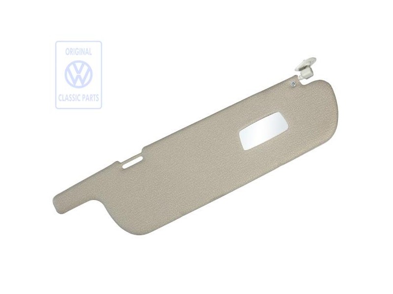 Original VW Sun Visor With Mirror Grey Beige - 255857552A 2AW