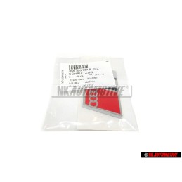 Original Audi S4 Rear Badge Emblem Chrome Red - 8D0853737B 2ZZ
