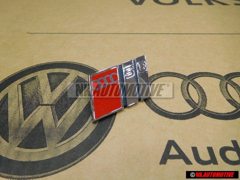 Original Audi S3 Front Grill Badge Emblem Chrome Red - 8L7853736 2ZZ
