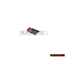 Original Audi S8 Front Grill Badge Emblem Black Chrome Red - 4D0853736D 2ZZ